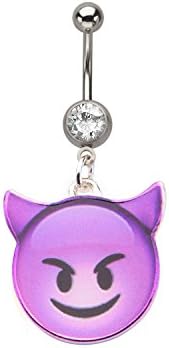 Evil Emoji Belly Ring