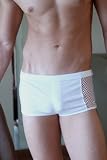 Rufskin Ben Mesh Boxer-Brief for Men - White