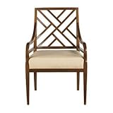 Stanley Furniture Continuum Wood Ivory Fabric Arm Chair in Candlelight Cher ....