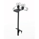 LIBERTY GARDEN PRODUCTS 645 ORNAMENTAL 125-FOOT CAPACITY TWO POINT STEEL GARDEN HOSE STAND BLACK