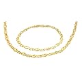9ct Yellow Gold Set of Celtic Chain 46cm and Bracelet 19cm