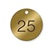 Numbered Solid Brass Valve Tags - Pack of 25 (1-25)