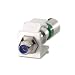 Electronics : Leviton 40782-RLW QuickPort Compression RCA Connector, Blue Insert, White