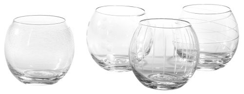 Mikasa Cheers Stemless Balloon Glasses, Set of 4
