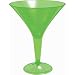 Green Martini Glasses, 20pk