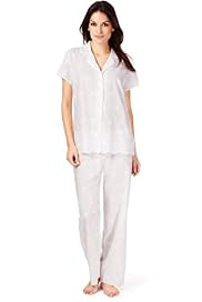 Per Una Pure Cotton Revere Collar Embroidered Pyjamas