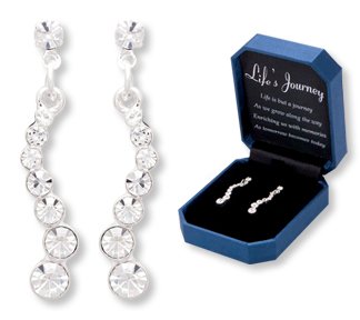 Click here to buy Life's Journey 7 Stone Cz Earrings Gift Boxed.