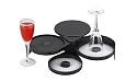 Paderno World Cuisine Glass Rimmer with 3 Salt Trays