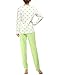 VENTELAN Women's Girls' Long Sleeve Pink Printed Green Sleepwear Pajamas Set
