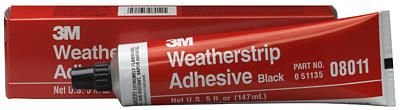 3M - Weatherstrip Adhesive Black, 5 oz Tube (08011)