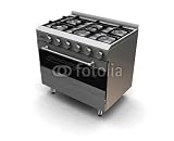 Wallmonkeys Peel and Stick Wall Decals - 3D Render of an Oven - 18W x 15H Removable Graphic