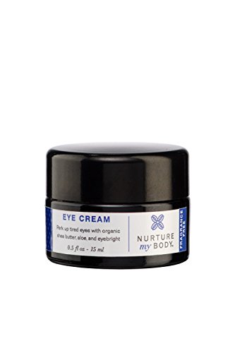 Organic Eye Cream by Nurture My Body - 100% Pure All Natural Ingredients - Firming, Hydrating, and Moisturizing Treatment Reduces Wrinkles, Puffiness, and Dark Circles - (Fragrance Free)