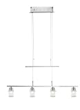 LED Pendelleuchte, 4-flammig, matt/chrom – Fischer 14844