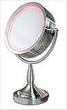 Zadro Products RDV68 Round Dual Sided Lighted Swivel Vanity Make-Up Mirror