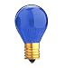Bulbrite 702310 - 10S11TB - Transparent Blue 10 Watt S11 Light Bulb, 130 Volt Long Life, Intermediate Base