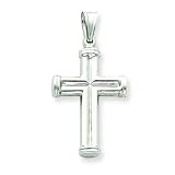 14k White Gold Cross Pendant