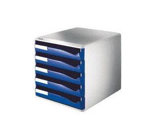 Childrens Toyshop  Electronics : Esselte Leitz 5 Drawer Post Set Blue 5280-0035