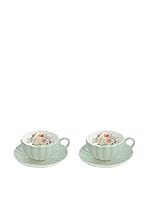 SCANDI CHIC Set Taza De Café con Plato 2 Uds. Garden