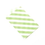 Small Paper Gift Bag - Green Diagonal Stripe