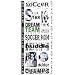 Art Warehouse Soccer Collection Clear Jumbo Stickers