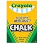 Crayola Non-toxic Anti-Dust White Chalk. (One Box)