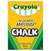 Crayola Non-toxic Anti-Dust White Chalk. (One Box)