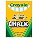 Crayola Non-toxic Anti-Dust White Chalk. (One Box)