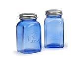 RSVP International Blue Retro Salt & Pepper Shaker Set Set of 2