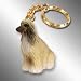 Afghan Hound Dog Keychain - Brown
