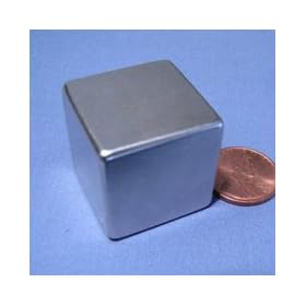 N50 1" Cube, Package of 1 Rare Earth Neodymium Magnet