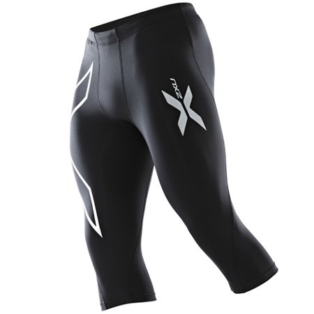 2XU Mens Thermal 3/4 Compression Tights Black/Black MT