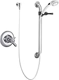 Delta Faucet T17TH155 Universal Thermostatic Valve Trim with Handle Shower and Grab Bar, Chrome [並行輸
