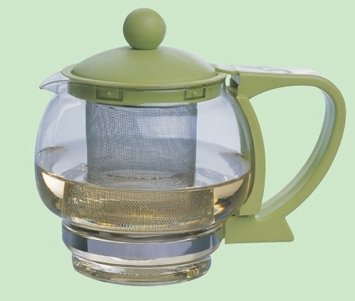 Childrens Toyshop  Kitchen & Housewares : LOT of 4 Orchid Glass Tea Pot with Stainless Steel Infuser Strainer