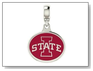 Iowa State Cyclones Collegiate Drop Charm Fits Most Pandora Style Bracelets Including Chamilia Zable Troll and More. High Quality Drop in Stock for Fast Shipping.