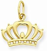 14k Yellow Gold Crown Charm