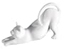 Bone China - Stretching Cat - Collectible Figurine Statue Sculpture