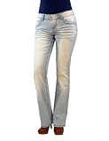 Angels Junior's Two Button Embroidered Light Wash Boot Cut Jeans