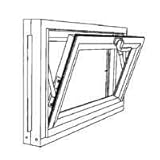 Duo-Corp 3214COMP HOPPER BASEMENT WINDOWS 32" X 14"