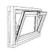 Tools & Hardware : White Vinyl Basement Hopper With Screen