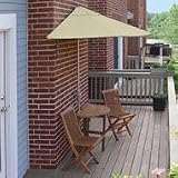 Bistro 5-Pc Patio Set with 7.5 Ft. Olefin Off-the-Wall-Brella (Antique Beige) (See Description)