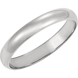 Genuine IceCarats Designer Jewelry Gift 10K White Gold Wedding Band Ring Ring. 03.00 Mm Light Half Round Band In 10K Whitegold Size 6