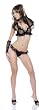 197011 Secret Desires '3pc' Fishnet Set, Black, One Size