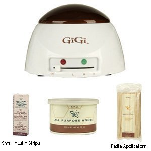 Gigi Honee Combo #1 Economy Warmer With All Purpose Honee - Small Strips & Wood Applicators