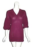 AUTUMN CASHMERE Cashmere Tunic Sweater in Purple