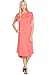82 Days Women'S Rayon Span Short Sleeves Mid-Long Jersey Dress - Solid