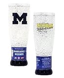 Michigan Wolverines Crystal Pilsner Glass