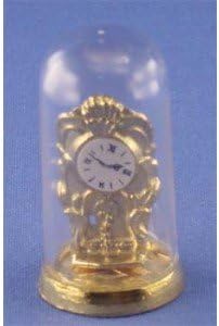 Dollhouse Clock In Glass Dome