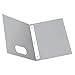 Oxford Two-Pocket Folders w/Fasteners, Gray, Letter Size, 25 per Box (57705)