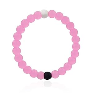 Classic Silicone Beaded Bracelet Expedited Shipping (S, Pink)