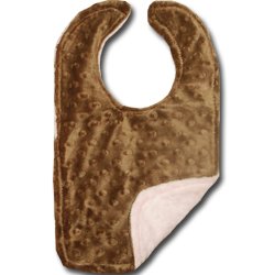 Personalized Pink and Chocolate Chenille Bib